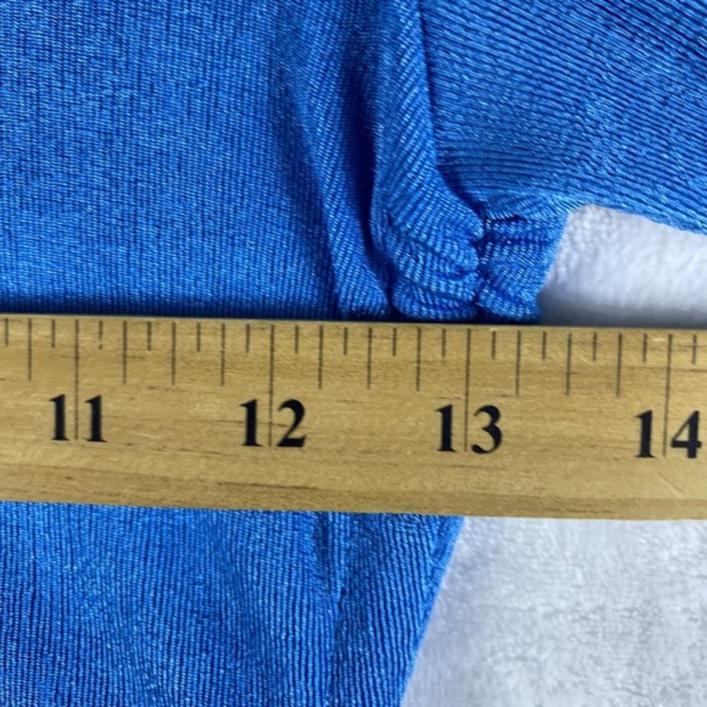 Lioness Mini Bodocon Dress Sz S Blue Long Sleeve Ruched Slinky NYE Party Shopbop - Picture 7 of 9